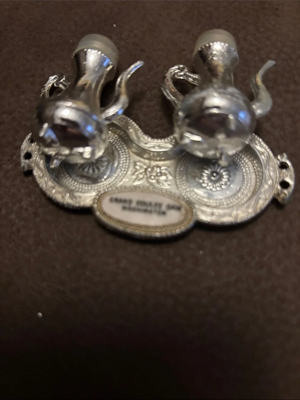 Grand Coulee Dam Washington Silver Salt and Pepper Set
